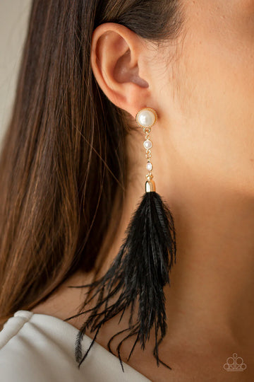 Paparazzi Vegas Vixen - Black Earring