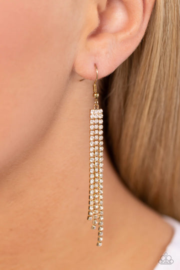 Paparazzi Candescenyly Couture - Gold Earring