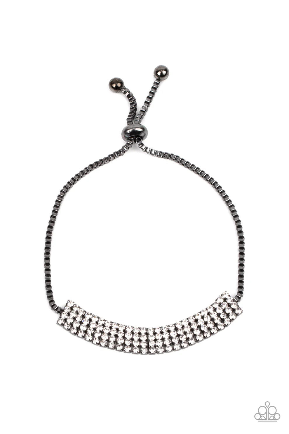 Paparazzi A Diamond a Dozen - Black Bracelet