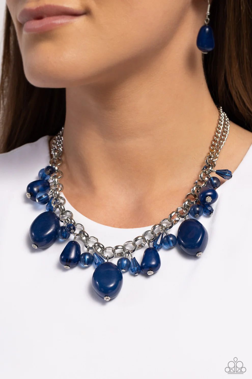 Paparazzi  Venetian Vacation - Blue Necklace