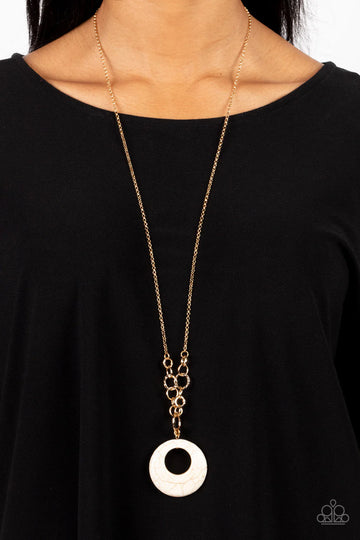 Paparazzi Hidden Dune - White Necklace