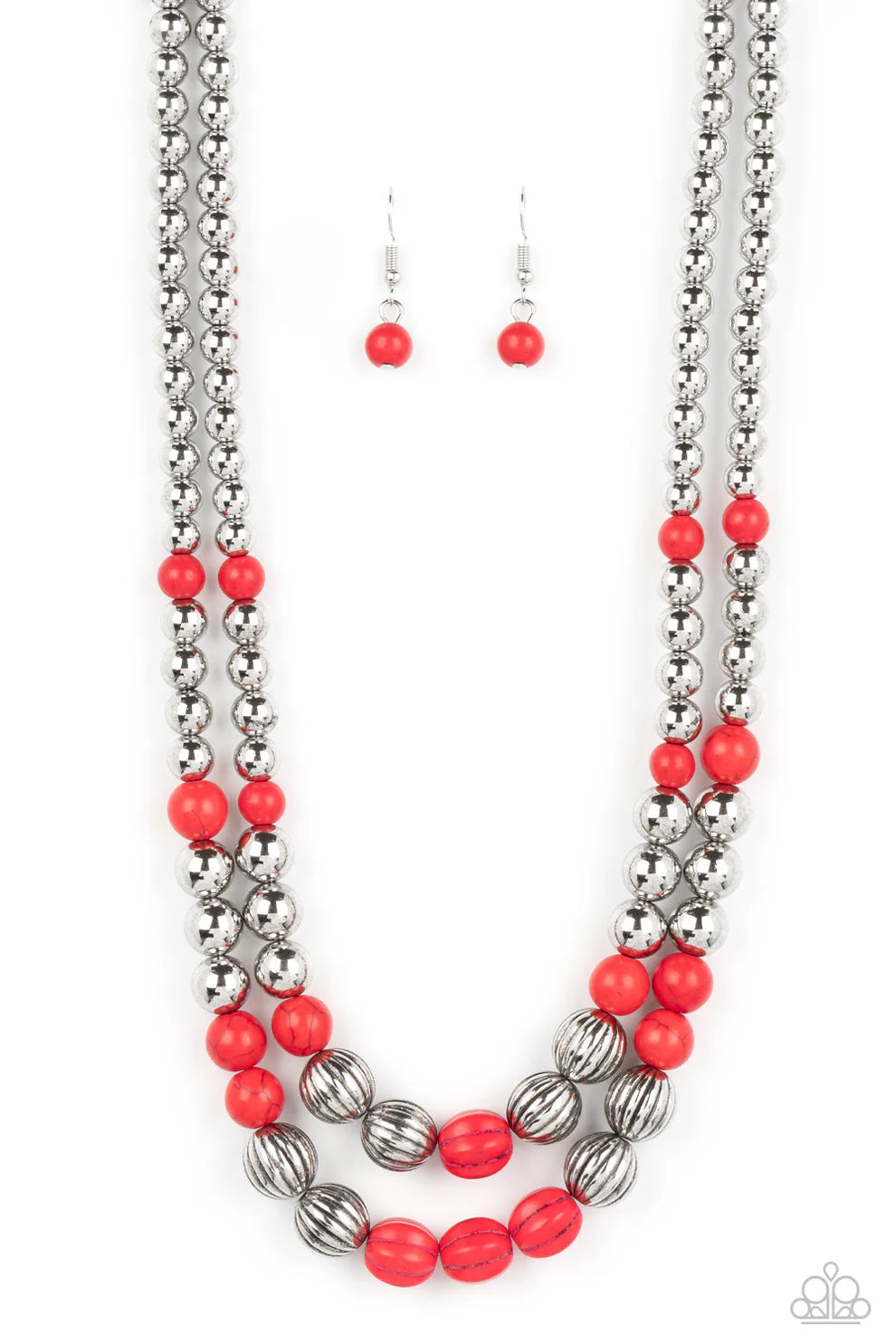 Paparazzi Country Road Trip Red Necklace