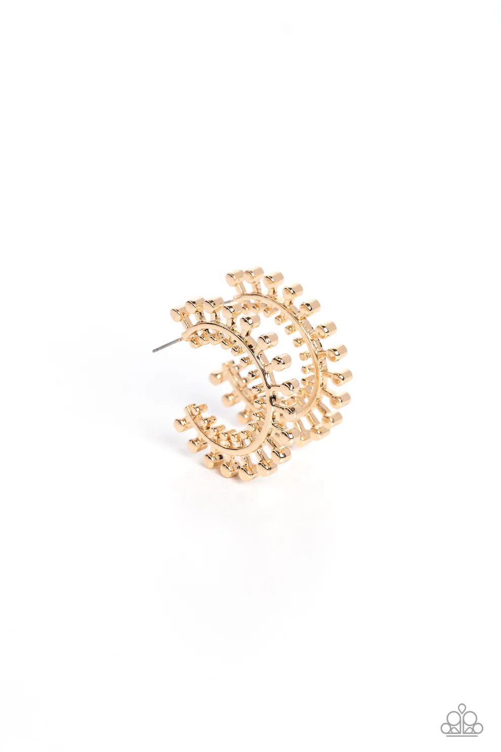 Paparazzi The Way You Make Me Wheel - Gold Hoop Earring