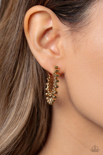 Paparazzi The Way You Make Me Wheel - Gold Hoop Earring