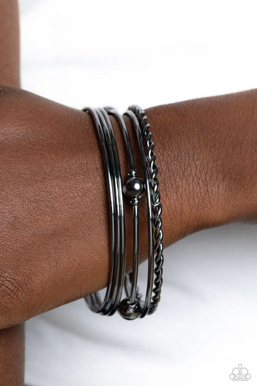 Paparazzi Lost and Found Black Bracelet