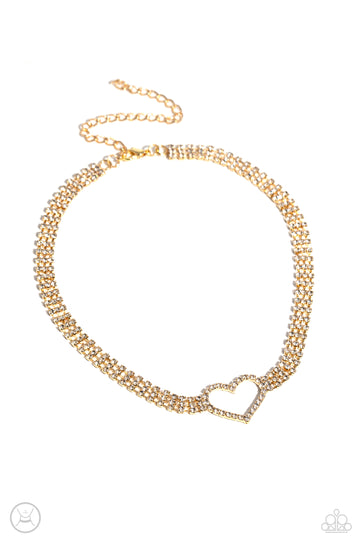 Rows of Romance - Gold Necklace