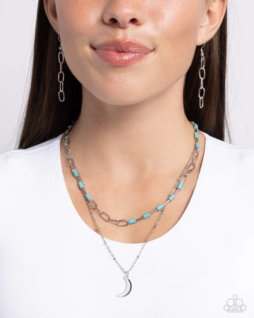 Paparazzi  Lunar Lucidity - Blue Necklace