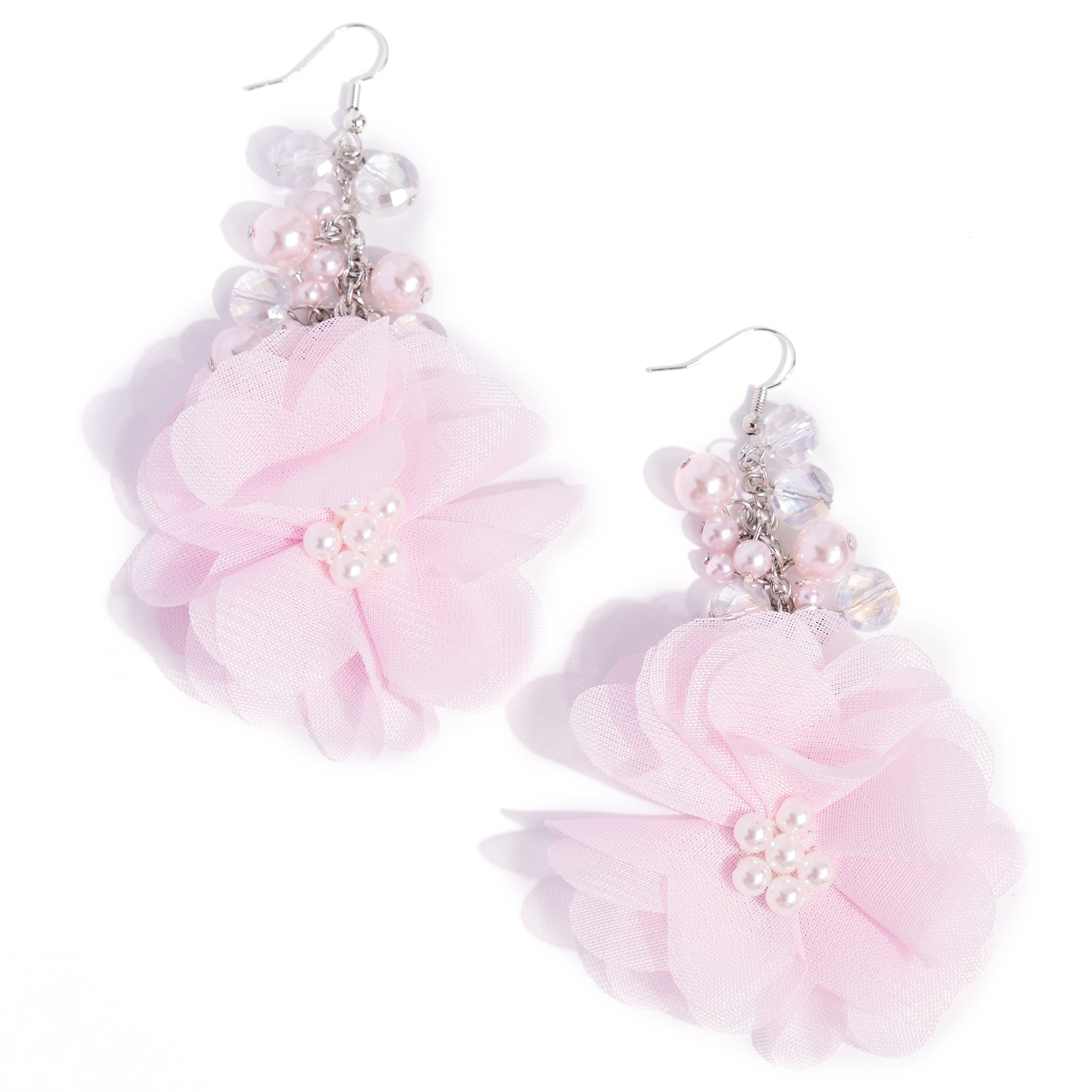 Fashionable Flower Girl - Pink Earring