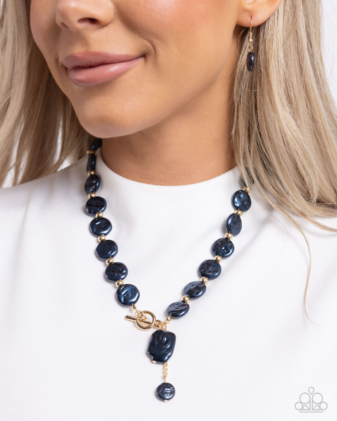 Beaming Baroque - Blue Necklace