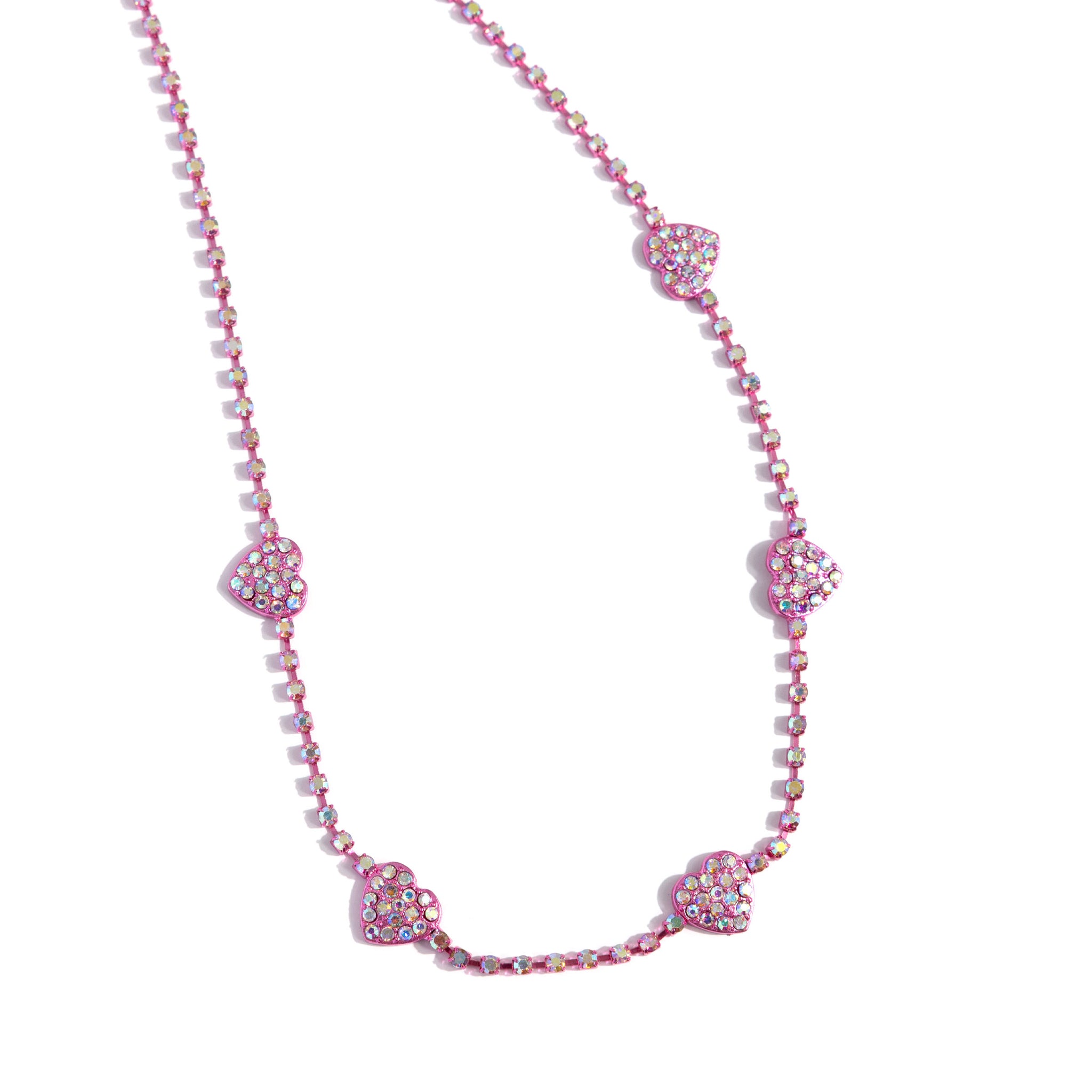 Homecoming Hearts - Pink Necklace