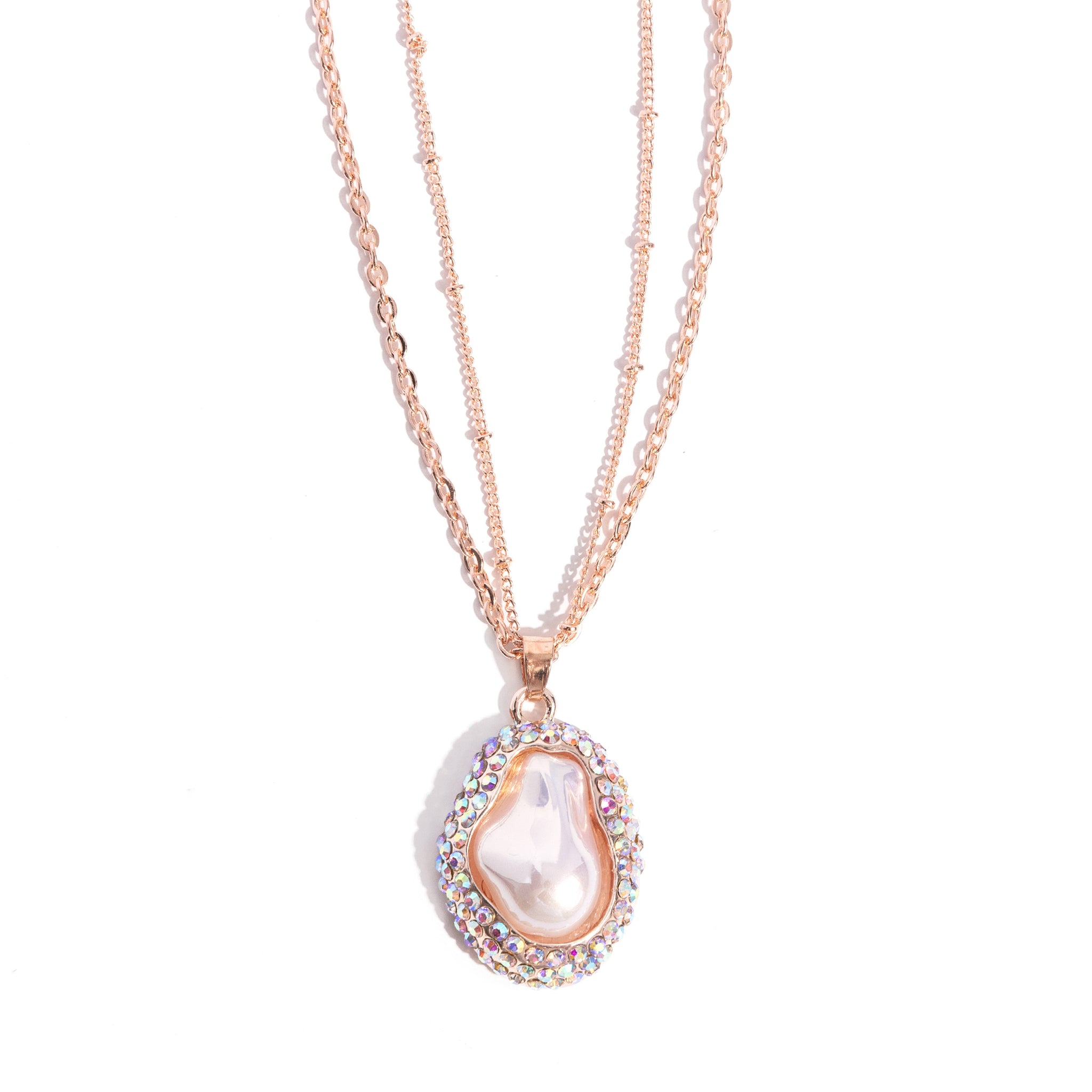 Beachy Baroness - Rose Gold Necklace