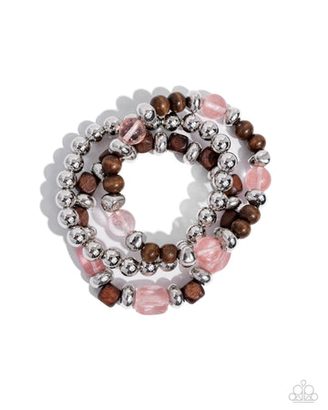 DIVERSIFIED Wood - Pink Bracelet