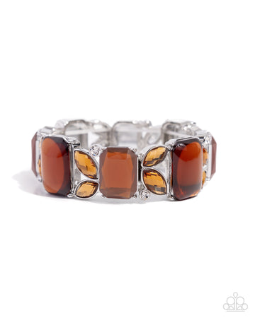 Lavish Laurels - Brown Bracelet