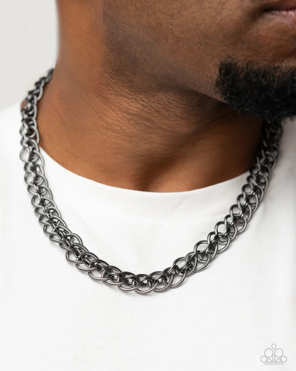 Paparazzi Coiled Conviction - Black Men's Necklace