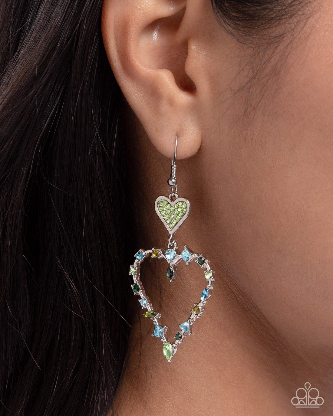 Parallel Passion - Green Earring