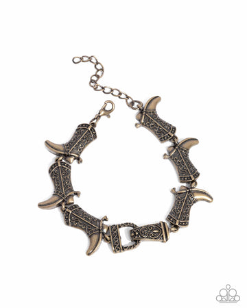 Candid Cowboy - Brass Bracelet