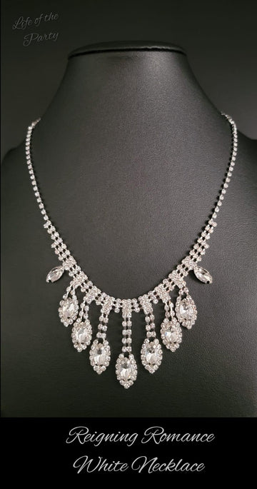 Reigning Romance White Necklace