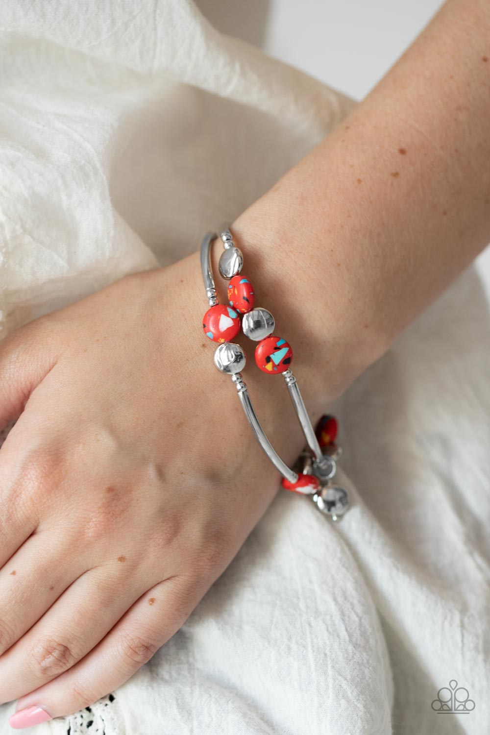 Terrazzo Territory Red Bracelet