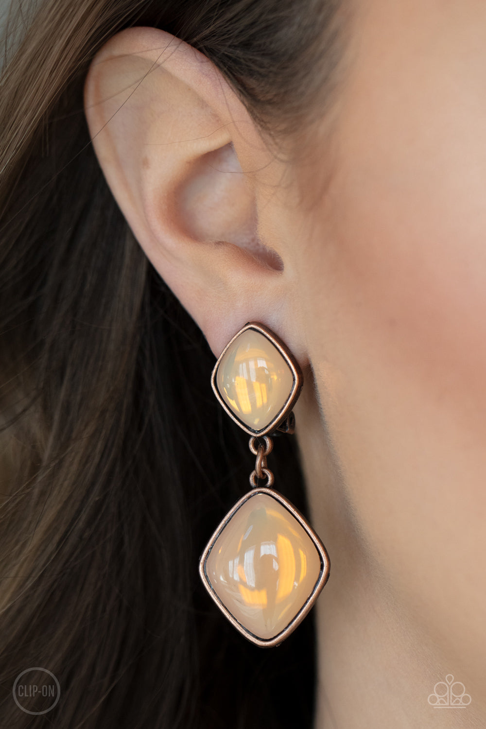 Double Dipping Diamonds - Copper Earring