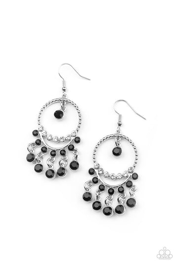 Cosmic Chandeliers - Black Earring