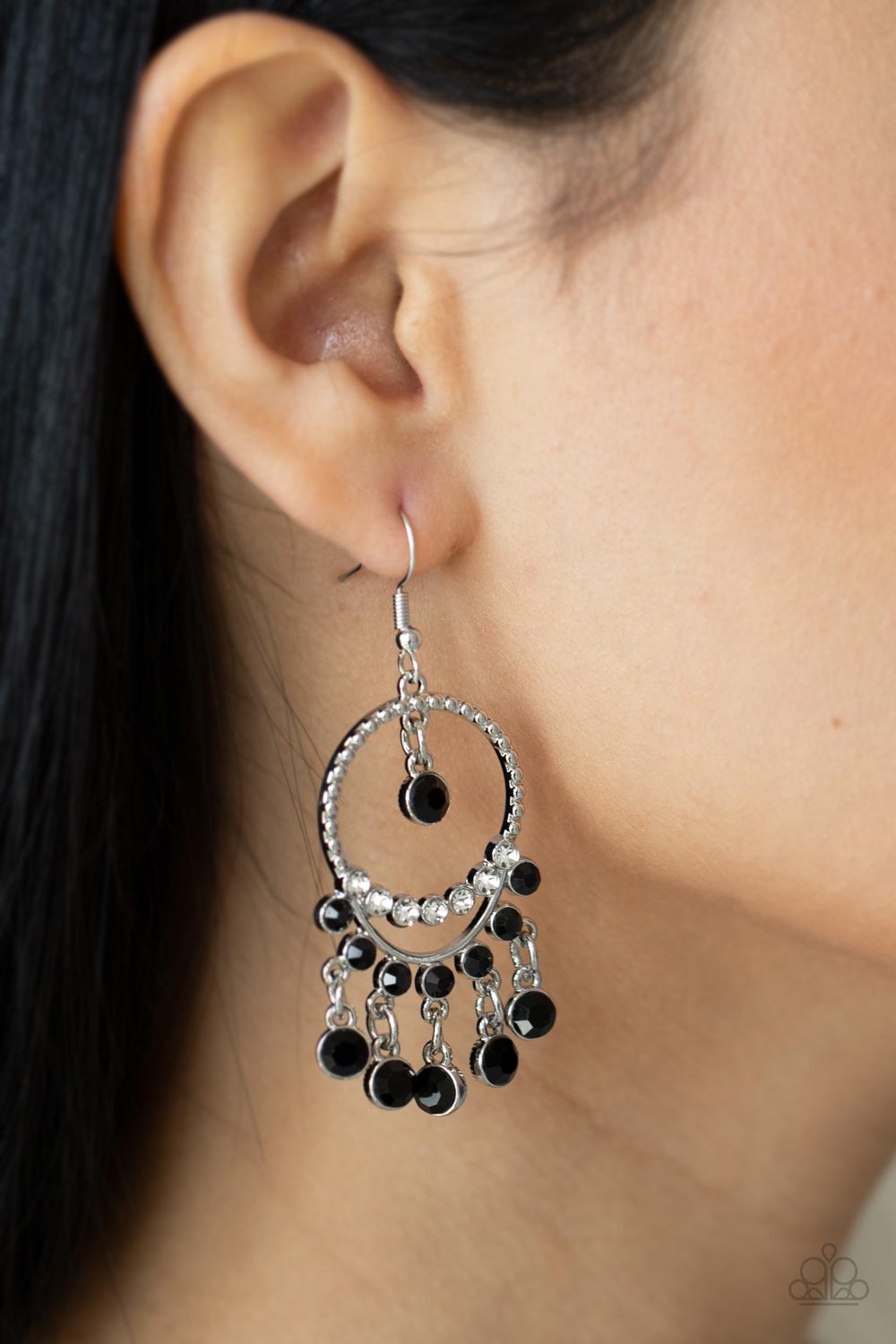 Cosmic Chandeliers - Black Earring