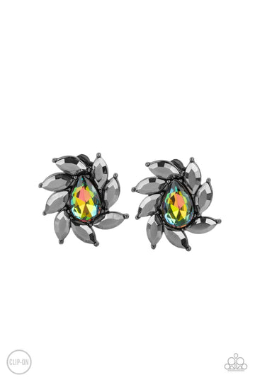 Sophisticated Swirl - Multi Clip On Earring