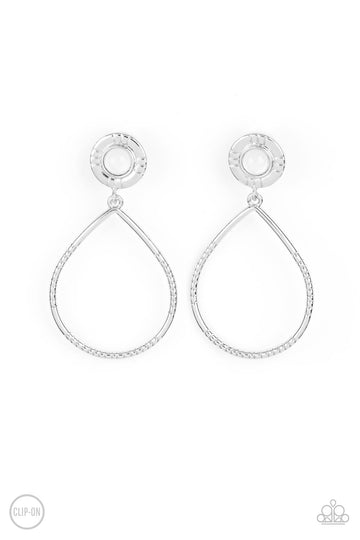 Fairytale Finish - White Earring