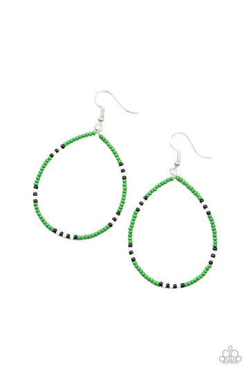 Keep Up The Good BEADWORK - Green Earring