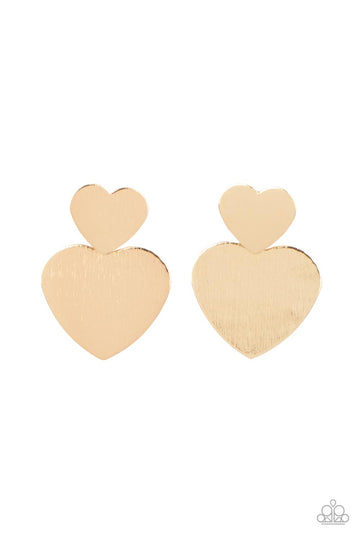 Heart-Racing Refinement - Gold Earring