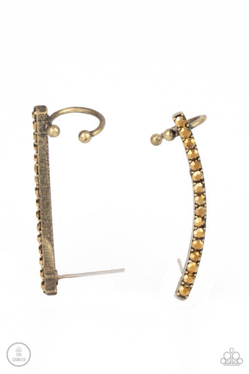 Give Me The SWOOP - Brass Post Earring