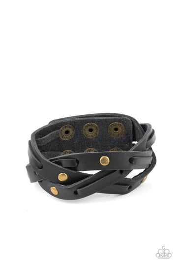 Rugged Roundup - Brass Bracelet