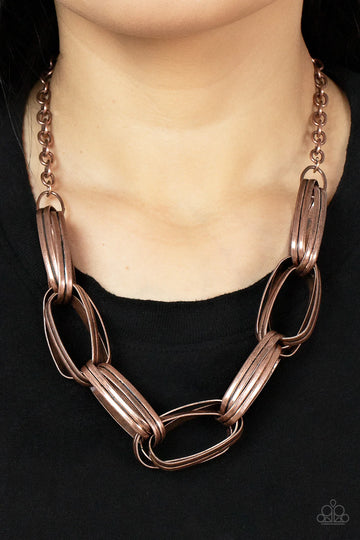 Fiercely Flexing - Copper Necklace