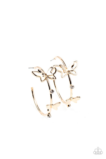 Full Out Flutter - Gold Earring