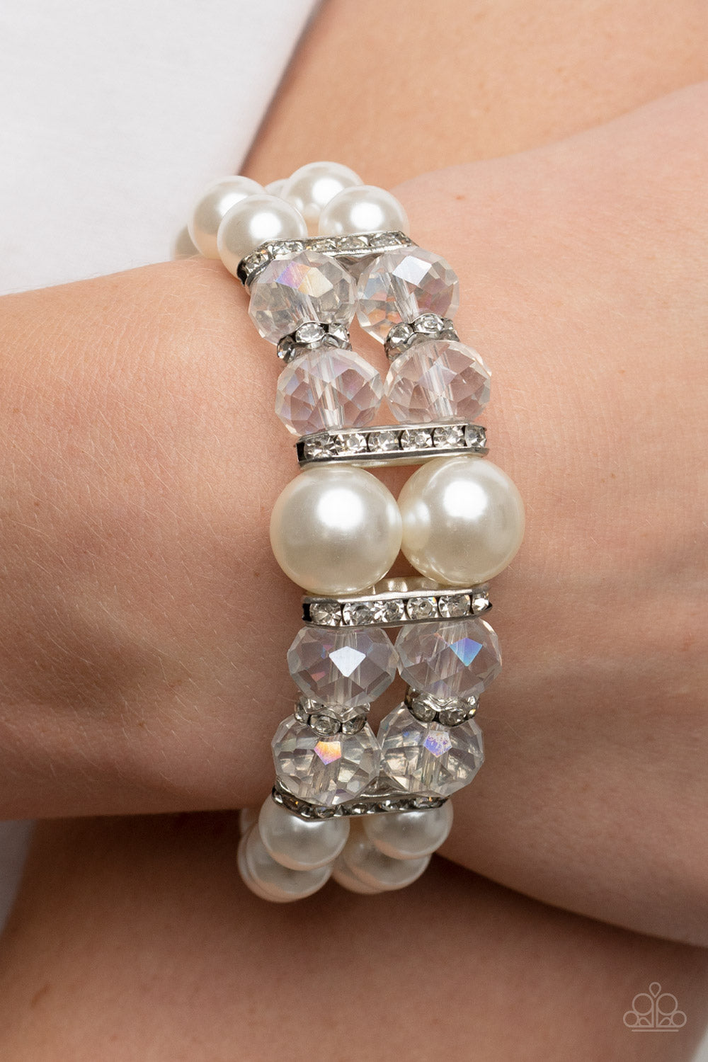 Timelessly Tea Party - White Bracelet