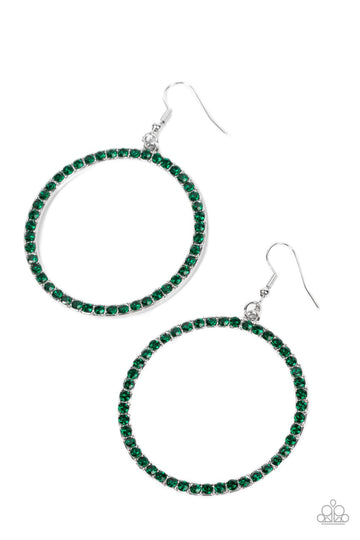 Head-Turning Halo - Green Earring