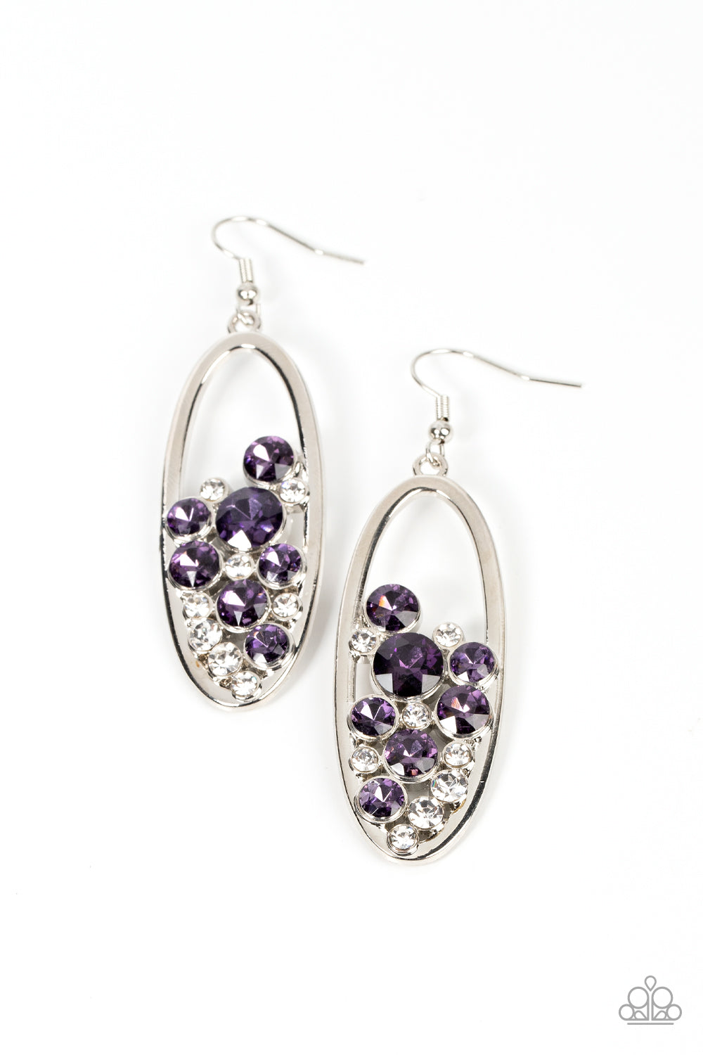 Prismatic Poker Face - Purple Earring
