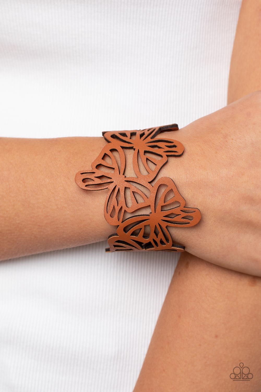 Butterfly Breeze - Brown Bracelet