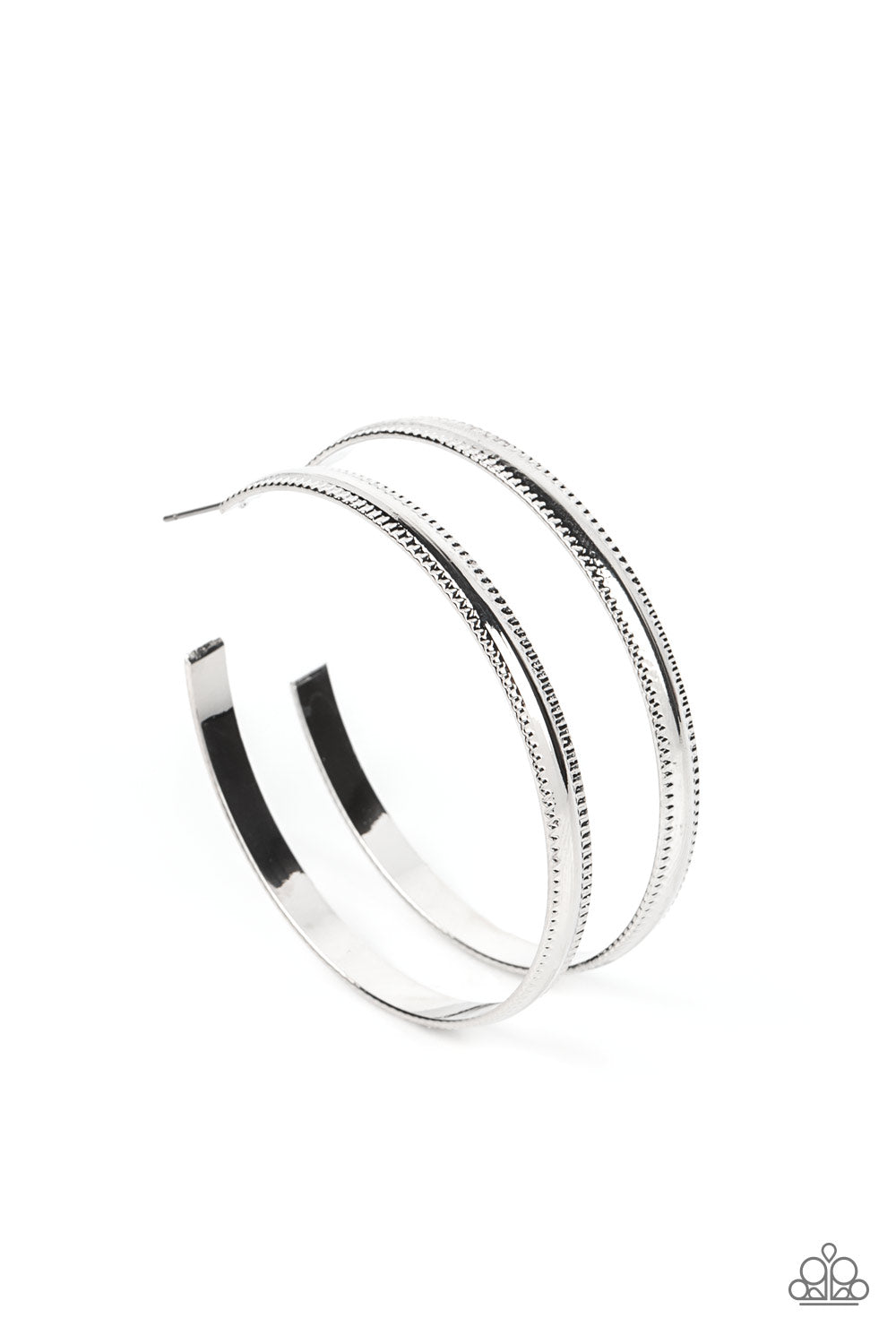 Monochromatic Magnetism - Silver Earring