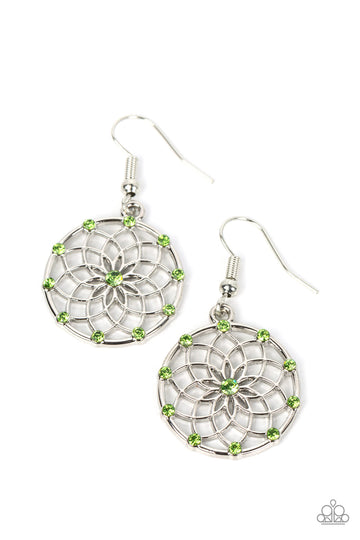 Springtime Salutations - Green Earring