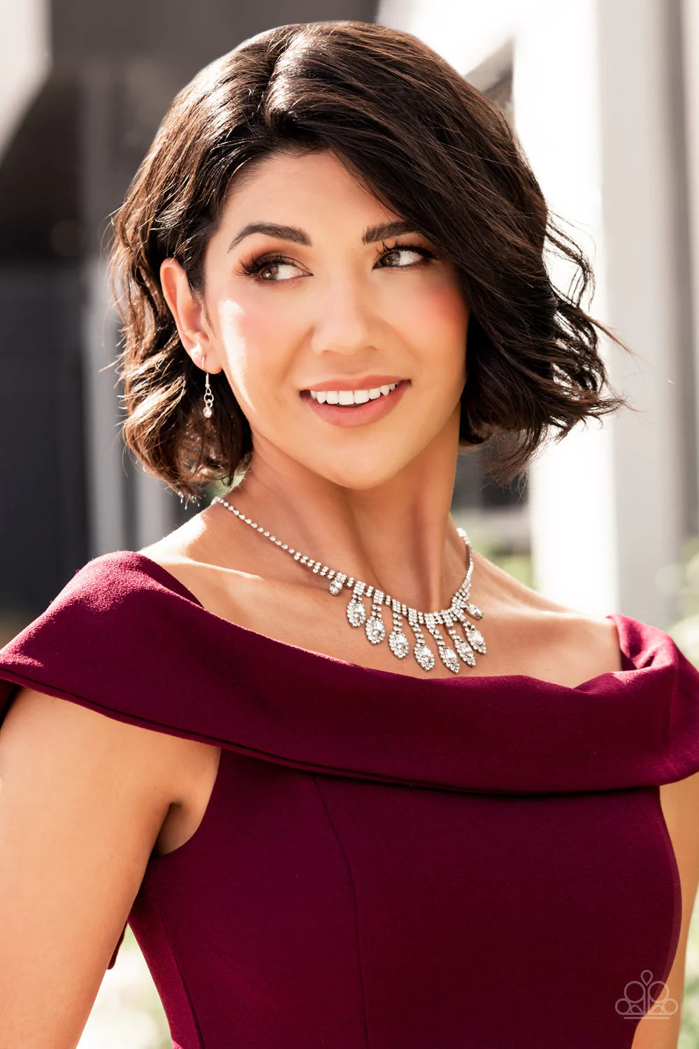 Reigning Romance White Necklace