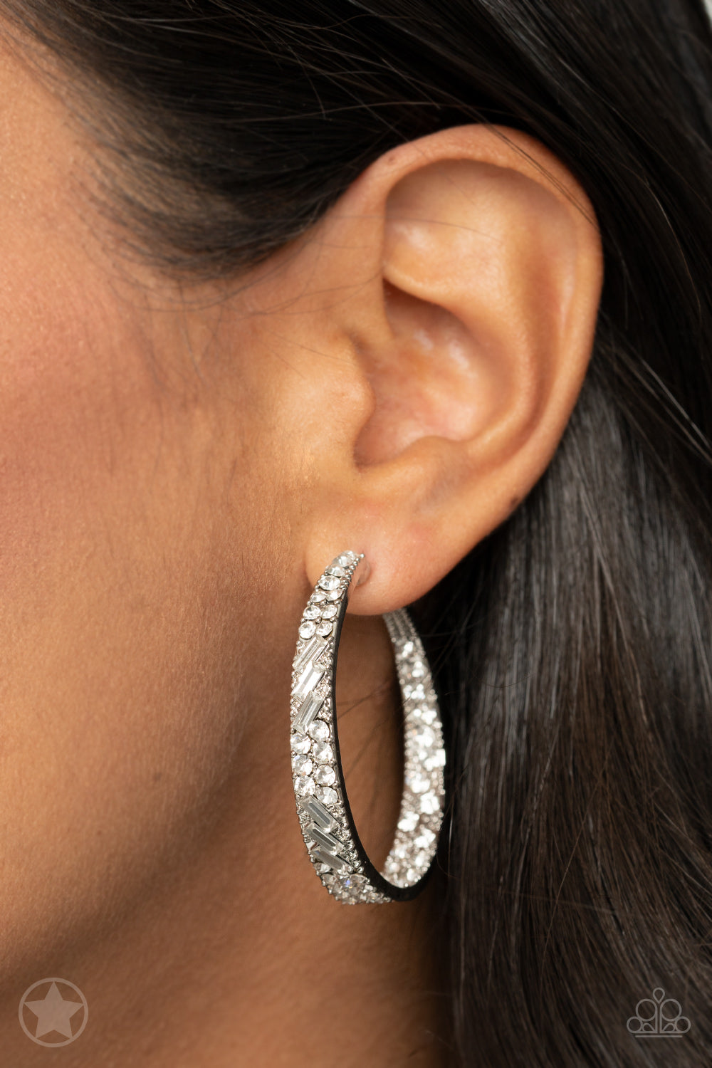 GLITZY By Association-White Earring