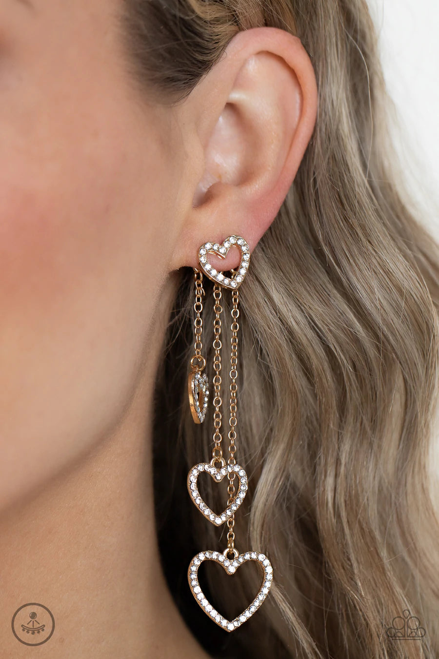 Falling In Love Gold Earring