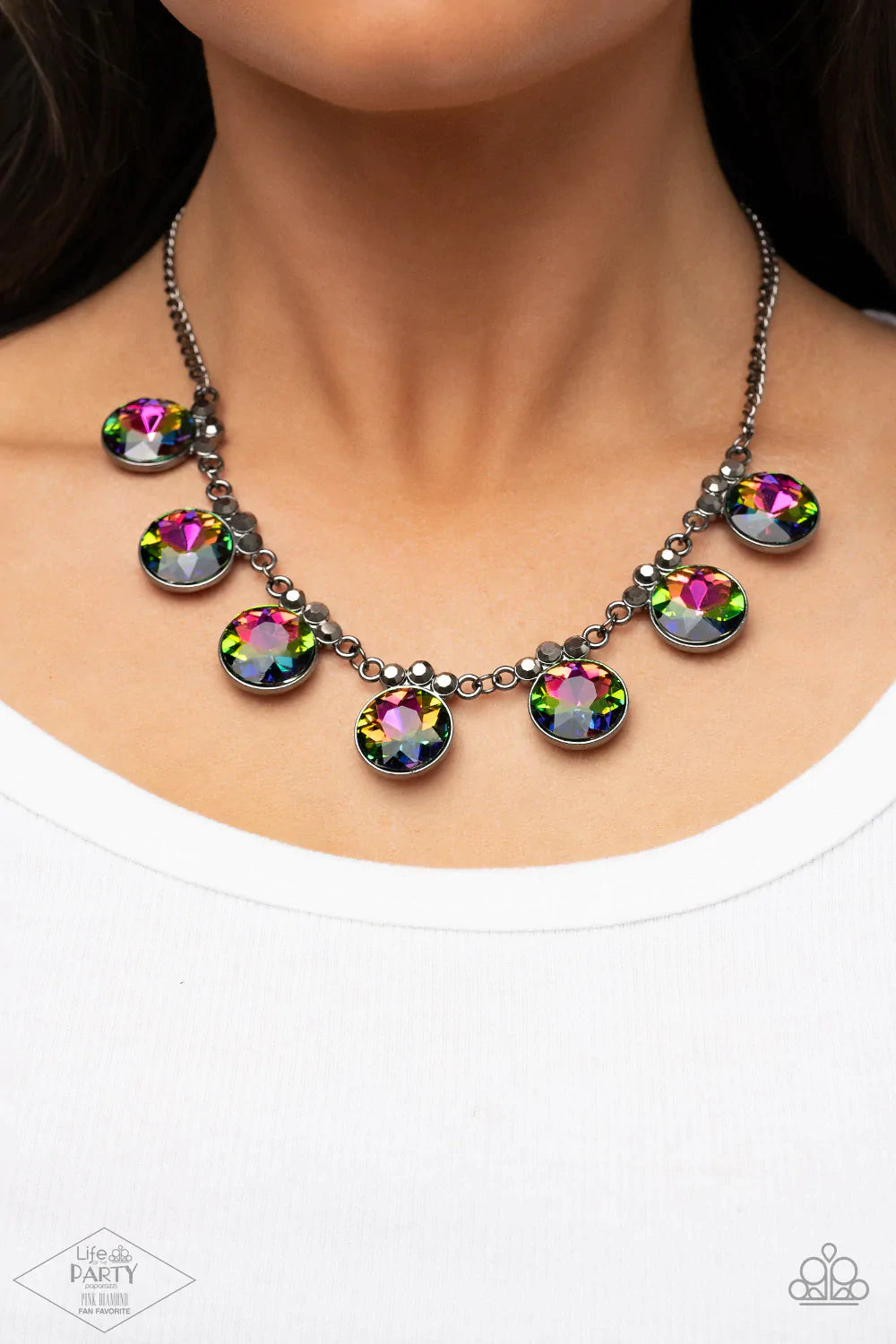 GLOW-Getter Glamour Multi Oil Spill Necklace