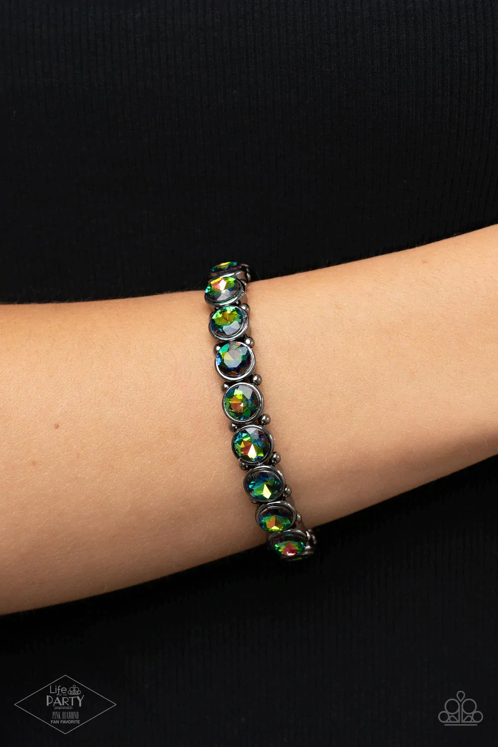 Sugar Coated Sparkle Multi Oil Spill Bracelet